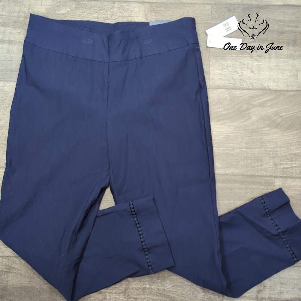 Crown & Ivy Petite Harbor Navy Cropped Pants Size 12P